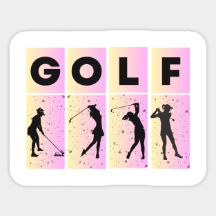 Women golf player Sticker